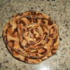 Front view of completed ribbon rose.