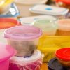 Food in plastic containers.