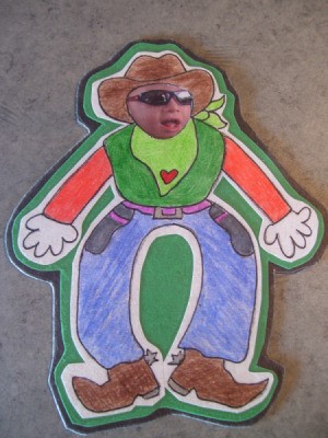 Cowboy card figure.