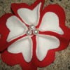 Finished heart petal flower.