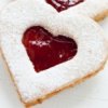 Jam cookie hearts.