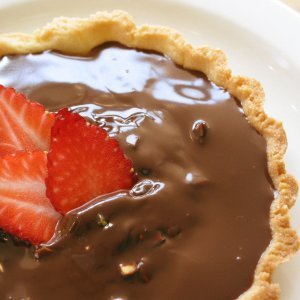 Valentine's chocolate tart.