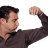 sweat stain on dark clothing