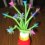 Straws that have flower shapes on the end, as a gift.