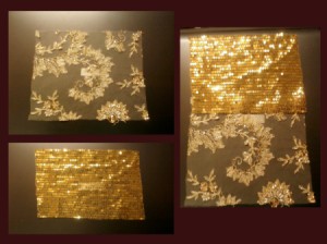 Cut sections of pouch.