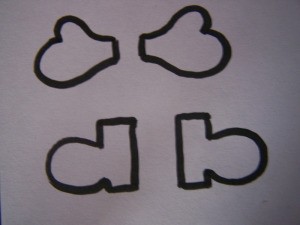 Pattern for hands and feet.