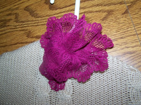 Sweater Hanger Purple Lace