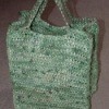 Crocheted Green Plarn Bag