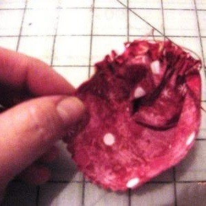 Tin Can Lid Ornament Sewing