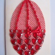 Tubular beads added in three rows.
