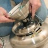 Repairing a ceiling fan.