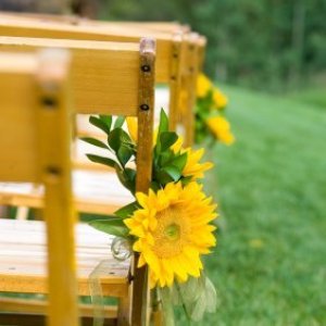 Sunflower wedding decorations.
