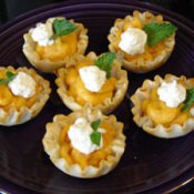 Mini pumpkin tarts.