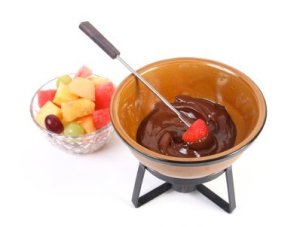 Chocolate fondue.