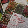 Colorful seed catalogs to be used in crafts.