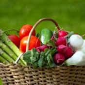 Veggies from small garden.