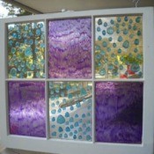 Faux stained glass window.
