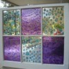 Faux stained glass window.