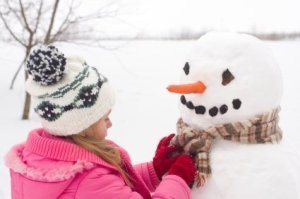 making a snowman