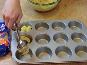 Scoop into Pan