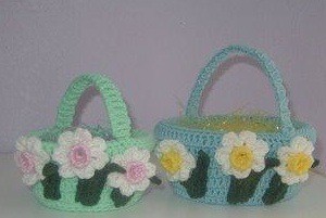 crocheted easter baskets