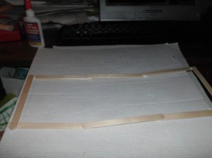 Popsicle Stick Shelf - start with sets of three sticks