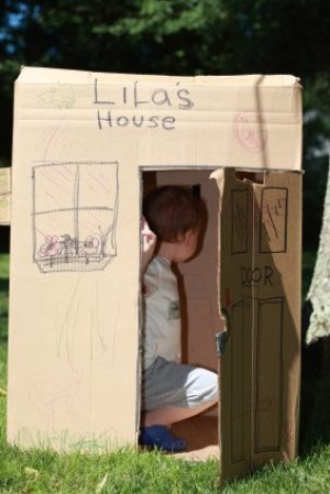 Making Cardboard Box Playhouses