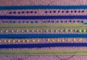 Creating rows of decorations.