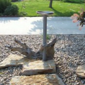 Hubcap Birdbath
