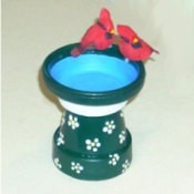Clay Pot Birdbath
