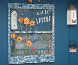 Nice painting on an old window.