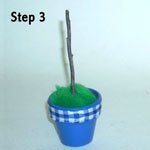 Easy Clay Pot Topiary Step 3