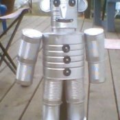 Made from tin cans of various sizes.