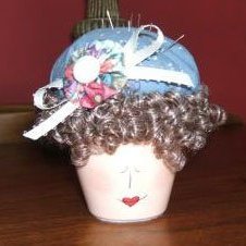 Ladies head pincushion.