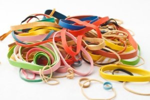 Pile of Colorful Rubberbands