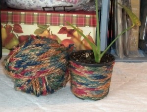 Ideas For Crocheted Chains - Planter