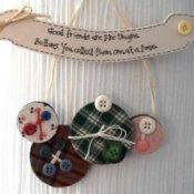 Button wall hanging.