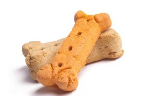 Dog Biscuits on White Background