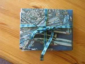 Recycled envelops and note cards.