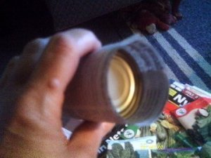 Wrap newspaper around a can to make pot.