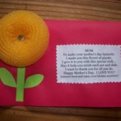 Scrubbie Flower Card
