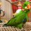 Parrot With Toy in it's Mouth