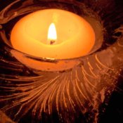 Close up of Frozen Ice Candle