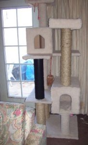 Homemade cat tree