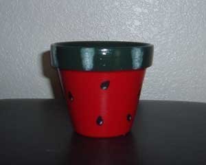 One of the finished flowerpots.