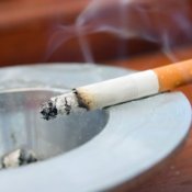 Cigarette Burning in Ash Tray