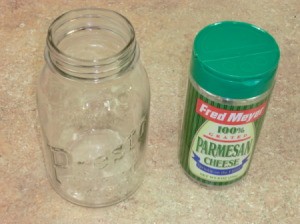 Parmesan Cheese Lid and Mason Jar