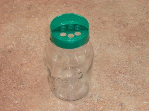 Parmesan Cheese Lid on Mason Jar