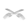 Two Forks on White Background