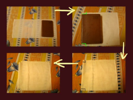 Applying the fabric cover.